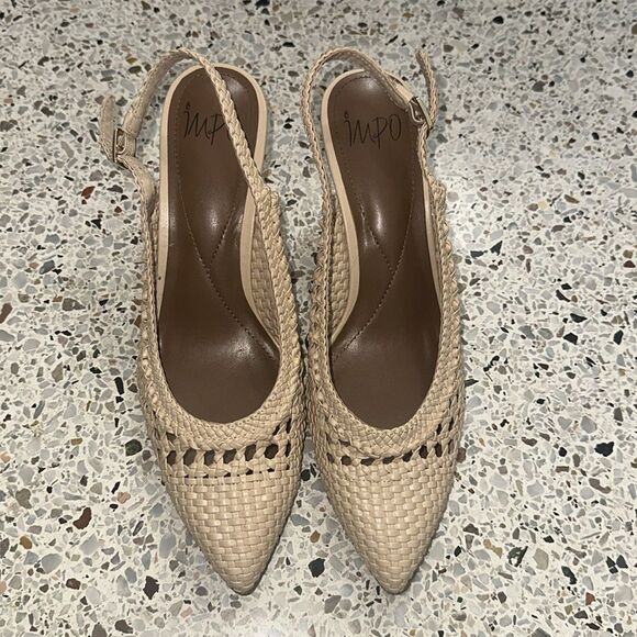 Impo Vasanti tan raffia rattan wedge heel sandal 9 - Picture 5 of 9